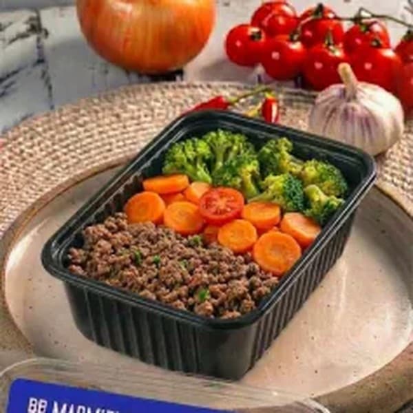 Carne moída com Cenoura e brócolis